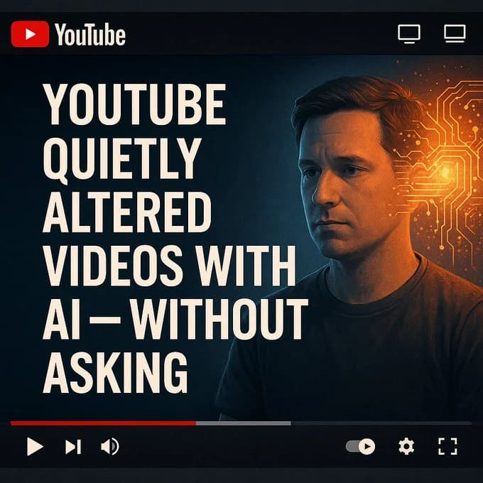 YouTube Secretly Used AI to Alter Creators Videos - What Happened